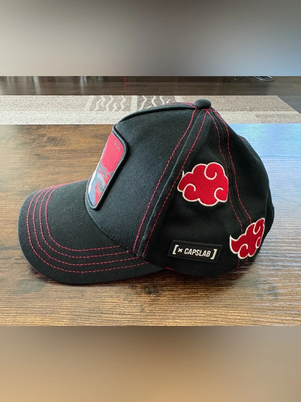 Itachi Patch Naruto Capslab Trucker Hat Black Cap SnapBack Junior Size